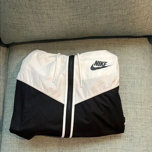 Nike Black and White Windbreaker Jacket